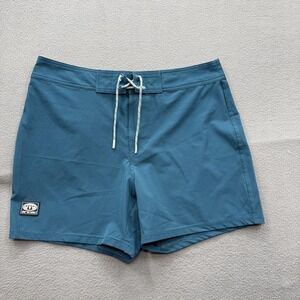 Animal Swim Shorts Mens 34 Blue Solid Trunks UnLined Quick Dry Stretch Beach